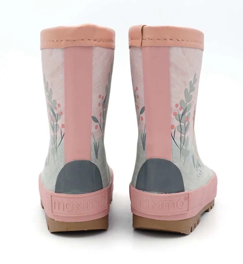 Maximo Gummistiefel Kleines Reh in Rosa mit Winterfutter + Reflekt 3M