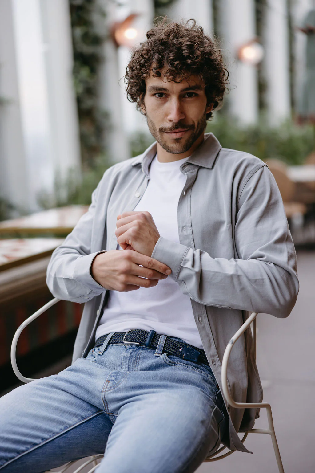 La Boucle BARCELONA DUO Blue Green Stretch Zweifarbig Gürtel Blau/Grün