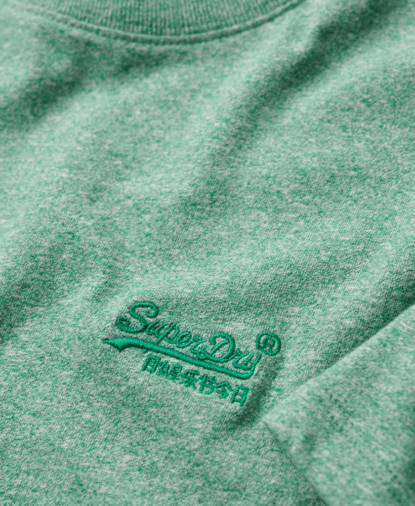 Superdry Herren T-Shirt Essential in Bright Green Grit mit Logo