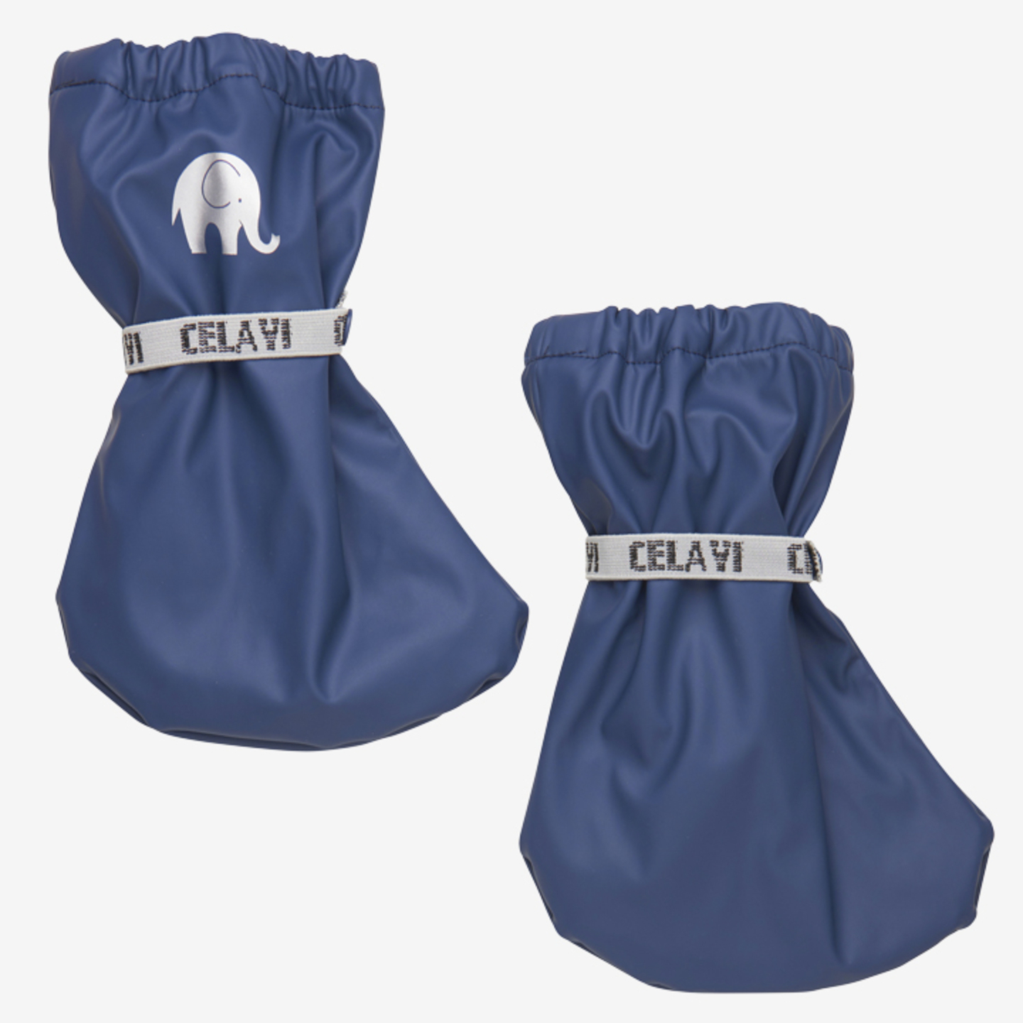 CeLaVi Matschstiefel - gepolsterte PU-Füßlinge mit Fleecefutter in Navy