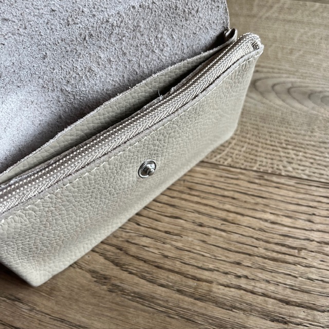 BFF Soft Leder Geldbeutel in Taupe Beige - Large 