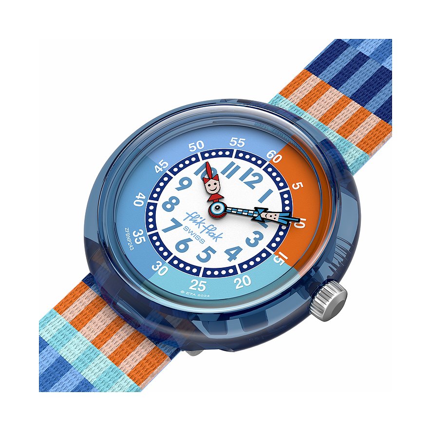 Flik Flak Kinderuhr in Pink - STRIPY STRIPES 