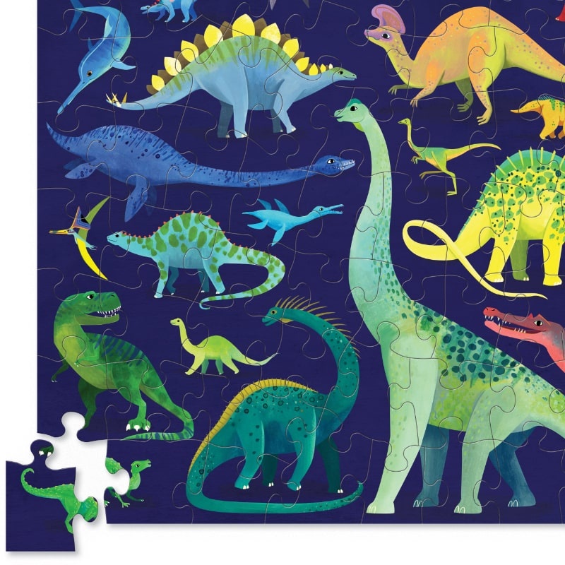 crocodile-creek-puzzel-dino-world-100-Teile-3 Crocodile Creek Puzzle - Dino Welt - 36 Dinosaurier - 100 Stück Puzzle