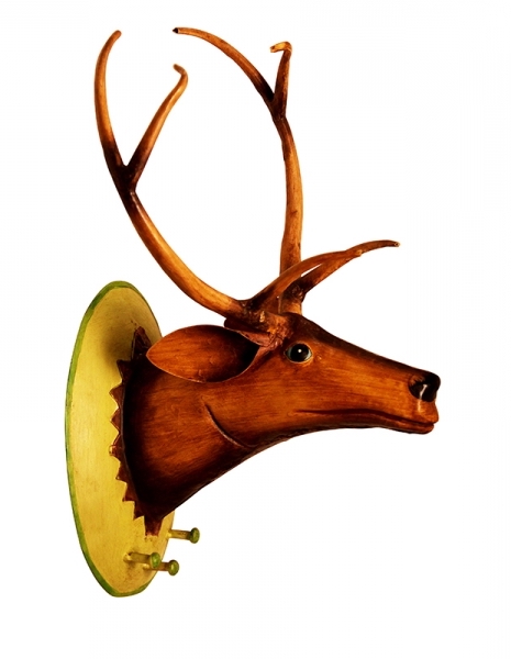Pape Kunstgewerbe Wandhaken Trophäe Hirsch Medium