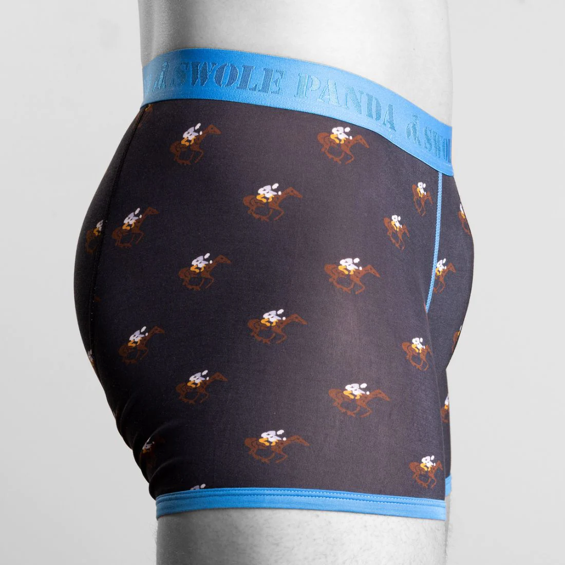 Swole Panda Bambus Herren Unterwäsche - Boxer Short - Navy Racehorses