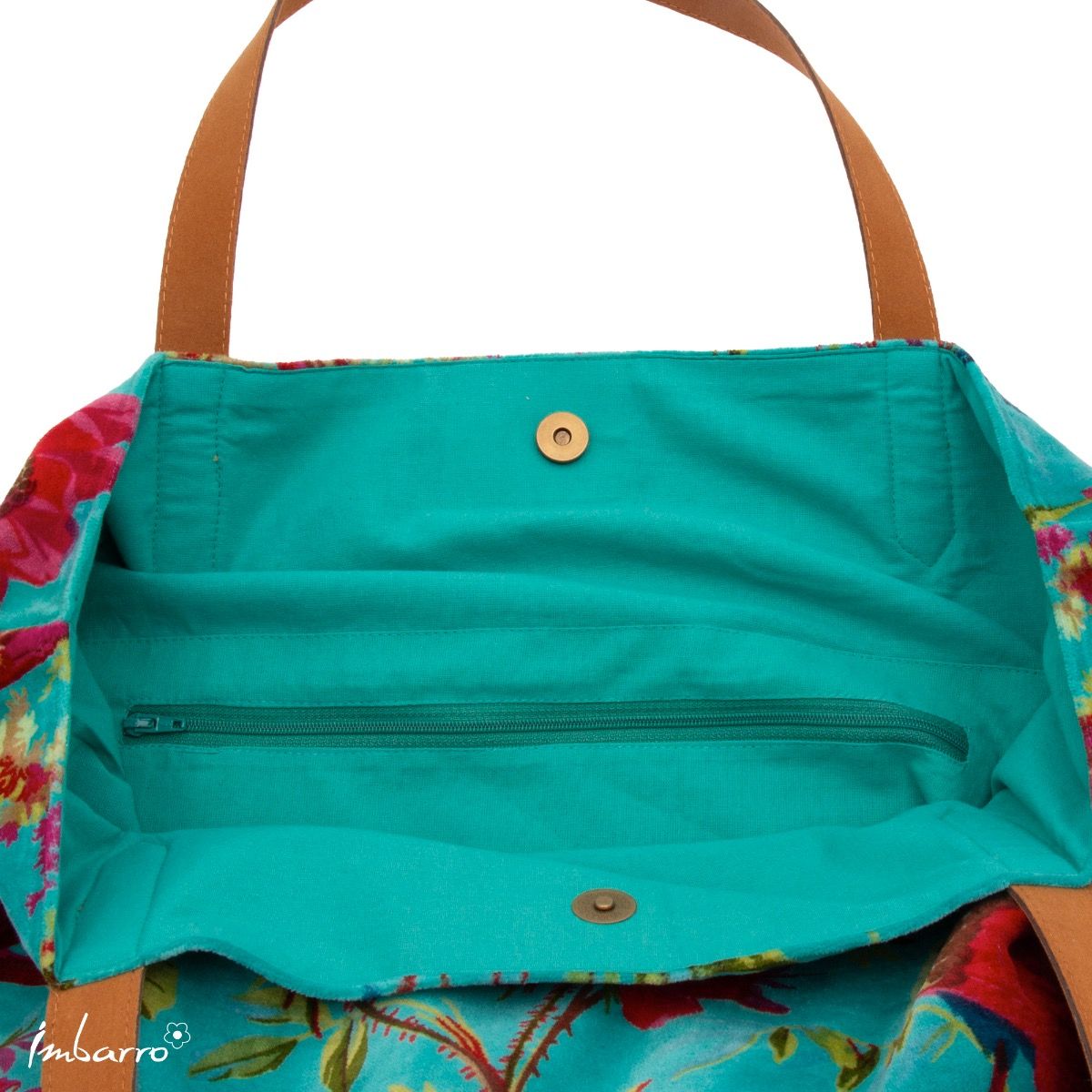 Imbarro Samt Shopper Tasche Paradise in Azure Blau Türkis Imbarro Samt Shopper Tasche Paradise in Azure Blau Türkis