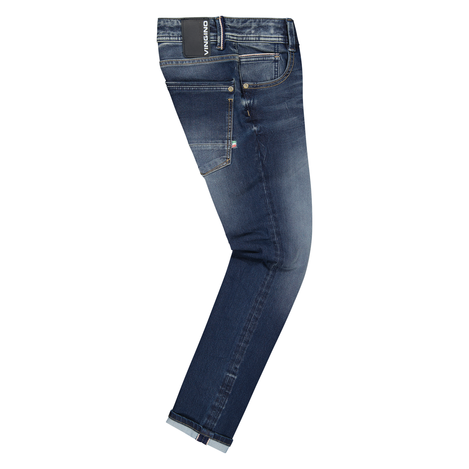AW22KBD42001_ALFONS_Cruziale-Blue_DETAIL1 Vingino Jeans ALFONS Skinny Fit - 4-Way Stretch in Cruziale Blau