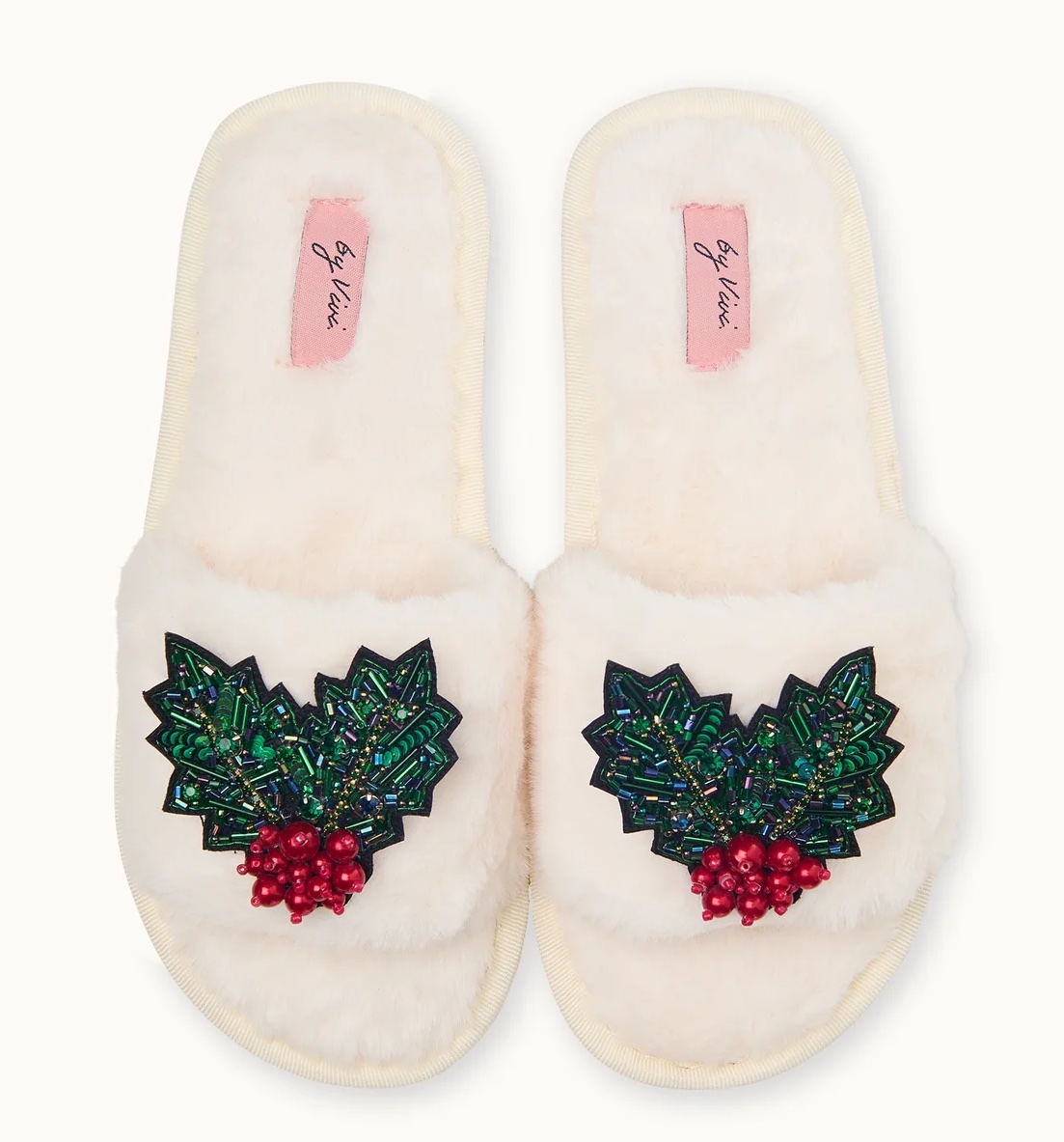 By Vivi Brosche-Set für Slipper oder Mode in Grün - Christmas Mistelzweig By Vivi Brosche-Set für Slipper oder Mode in Grün - Christmas Mistelzweig