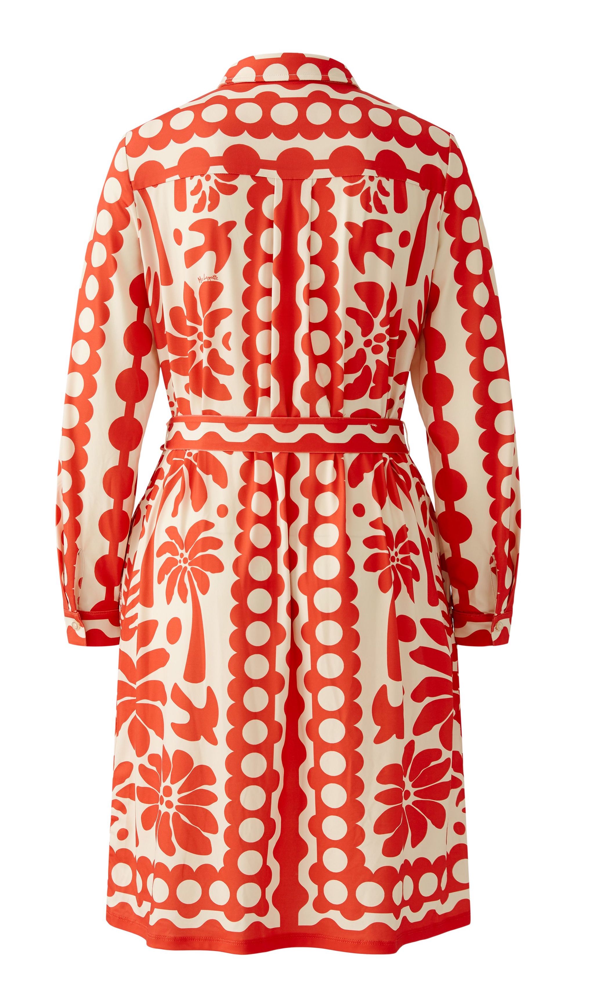 MIss Lagotte Silky Touch Kleid in Rot mit Palmen & Blumen Print - SALE MIss Lagotte Silky Touch Kleid in Rot mit Palmen & Blumen Print - SALE