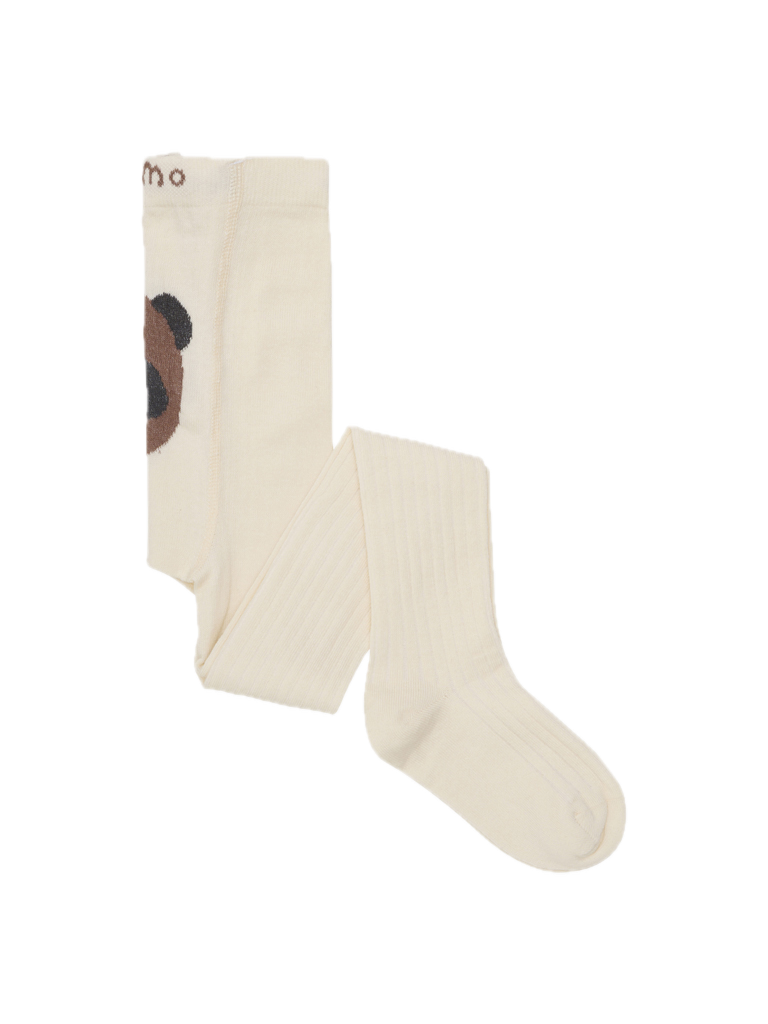 Minymo Baby Strumpfhosen mit Motiv auf der Rückseite - Creme mit Bär Minymo Baby Strumpfhosen mit Motiv auf der Rückseite - Creme mit Bär