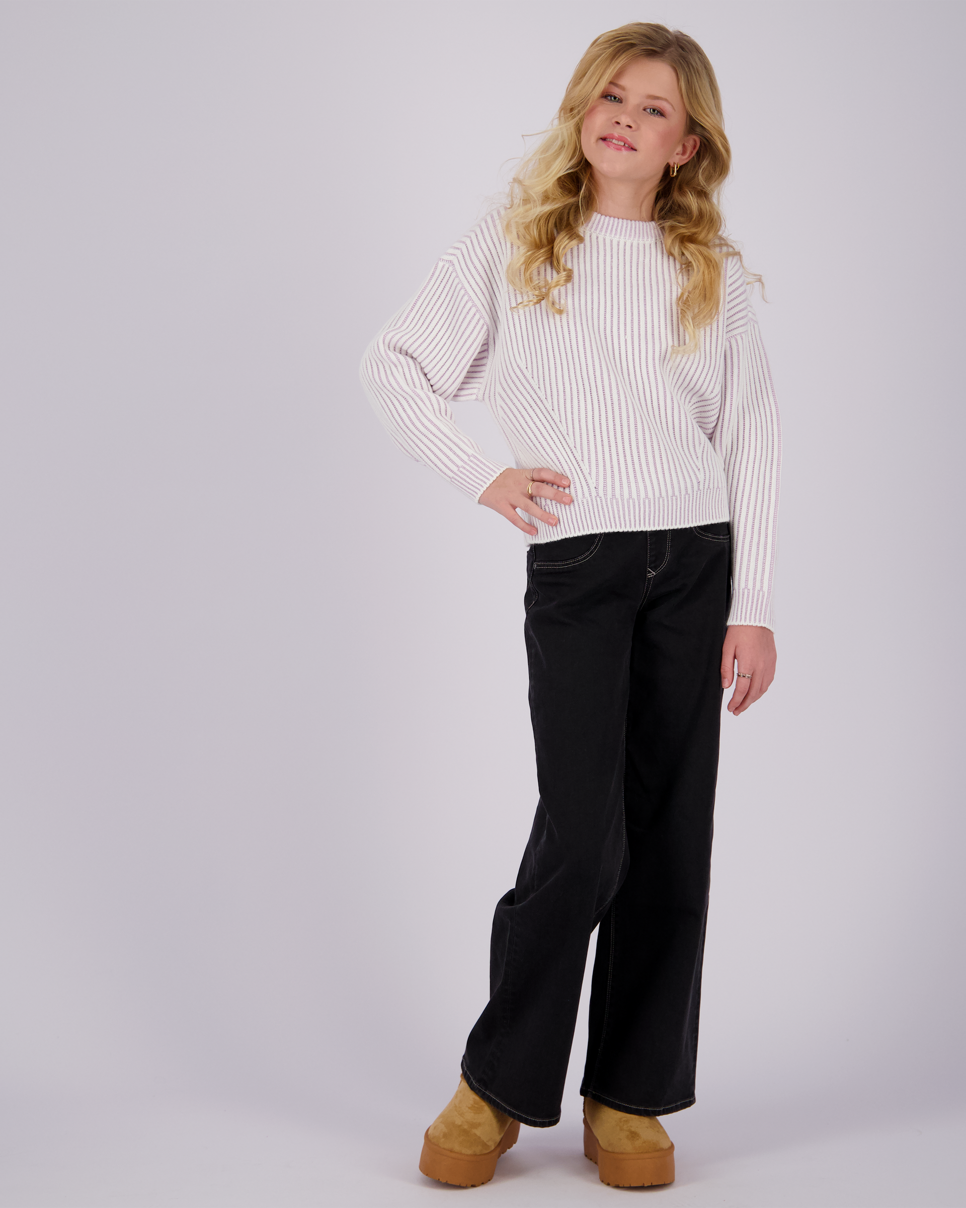 Vingino Jeans Bellini Wide Leg Black Denim Jean - Schwarz Vingino Jeans Bellini Wide Leg Black Denim Jean - Schwarz