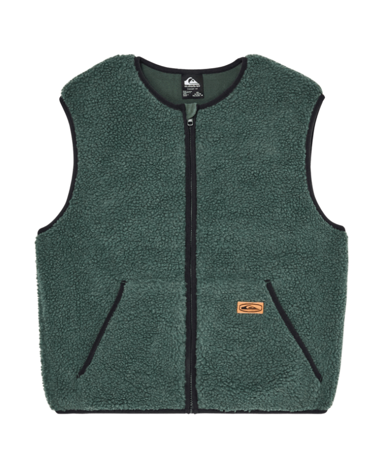 Quiksilver Jungen Teddy Weste Kickflip - Forrest Green/Waldgrün