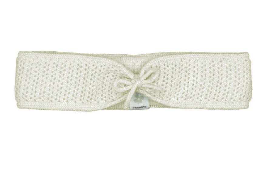 Maximo GOTS Bio-Baumwolle Baby Stirnband mit Struktur & Schleife