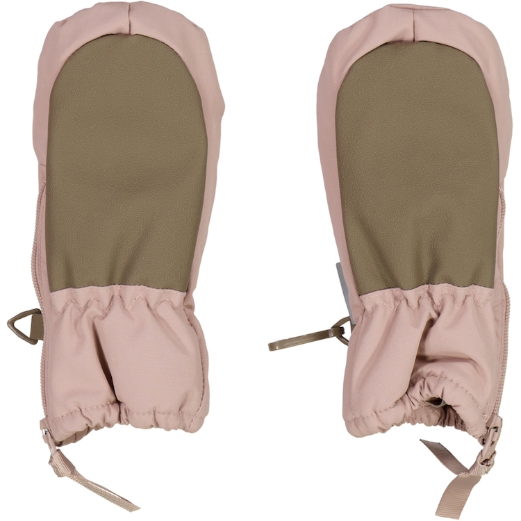 Wheat Zipper Tech Fäustlinge mit Reißverschluss - Wasserdicht & Atmungsaktiv in Altrosa