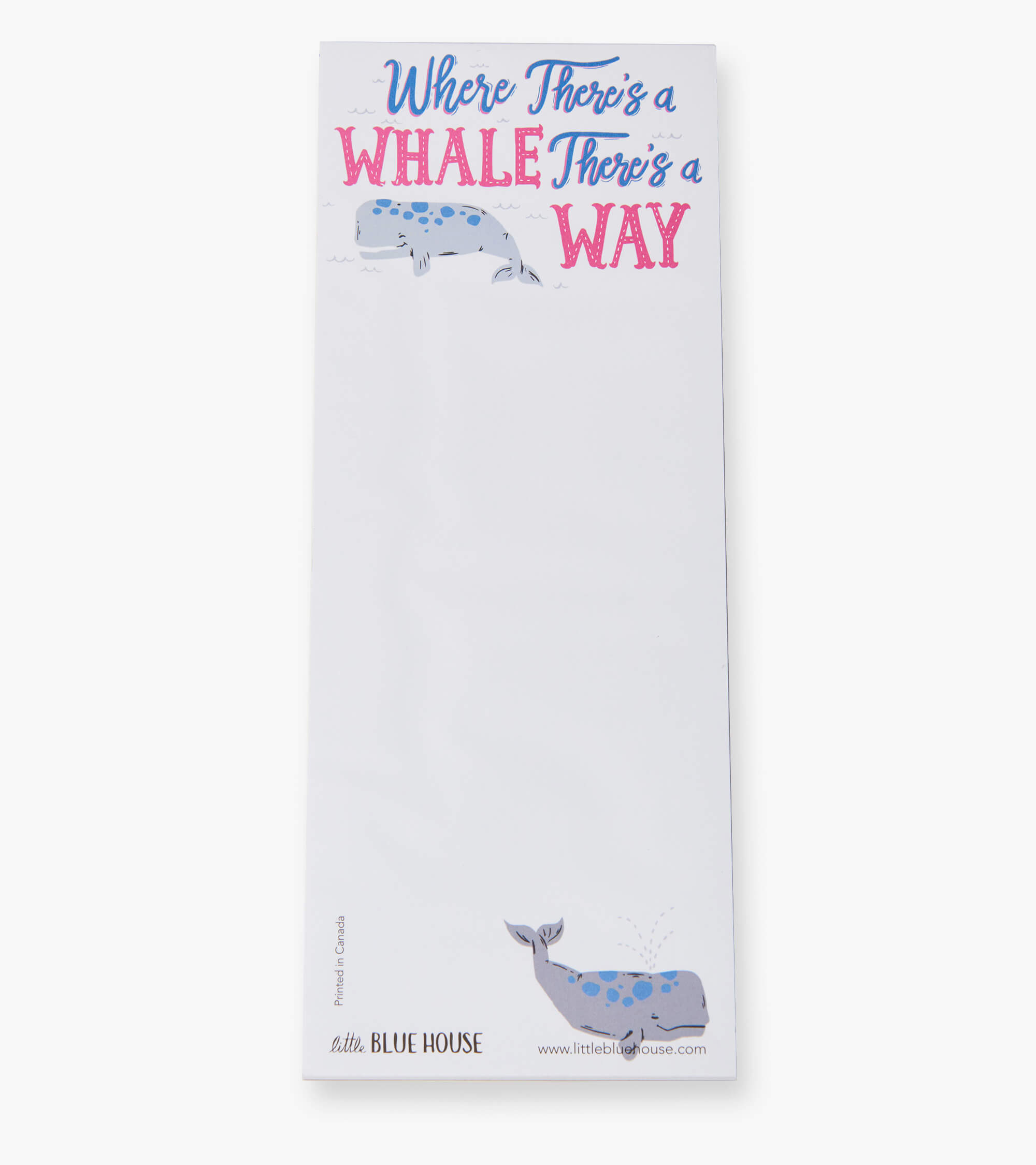 Little Blue House magnetischer Notizblock - Where there´s a whale Magnetic List