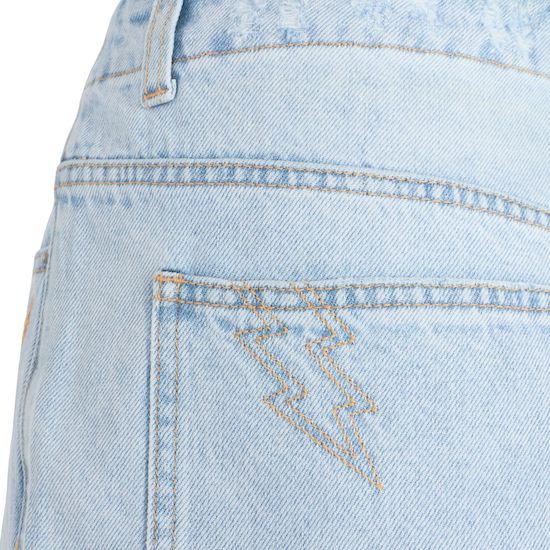 S222206_5002_3 Sofie Schnoor Jeans Short Destroyed High Waist in Helles Denim - SALE