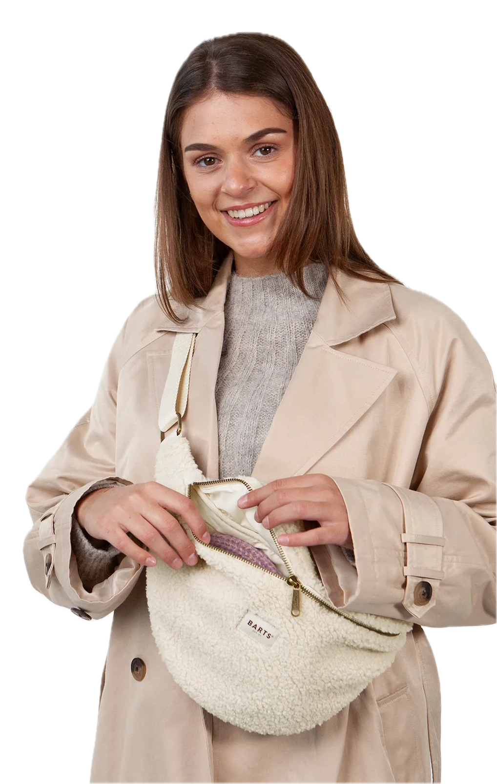 Barts Bugbane Bumbag Teddy Bauchtasche in Creme - One Size Barts Bugbane Bumbag Teddy Bauchtasche in Creme - One Size