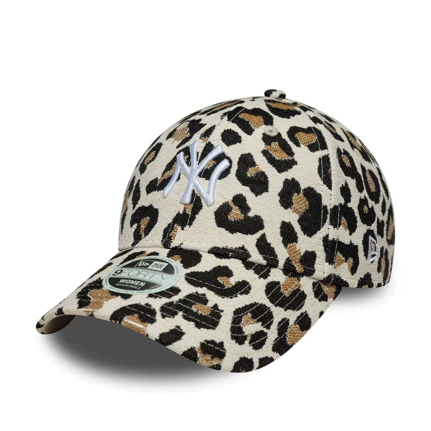 New Era New York Yankees Womens MLB Leopard Midi Light Beige 9FORTY Cap - Leo