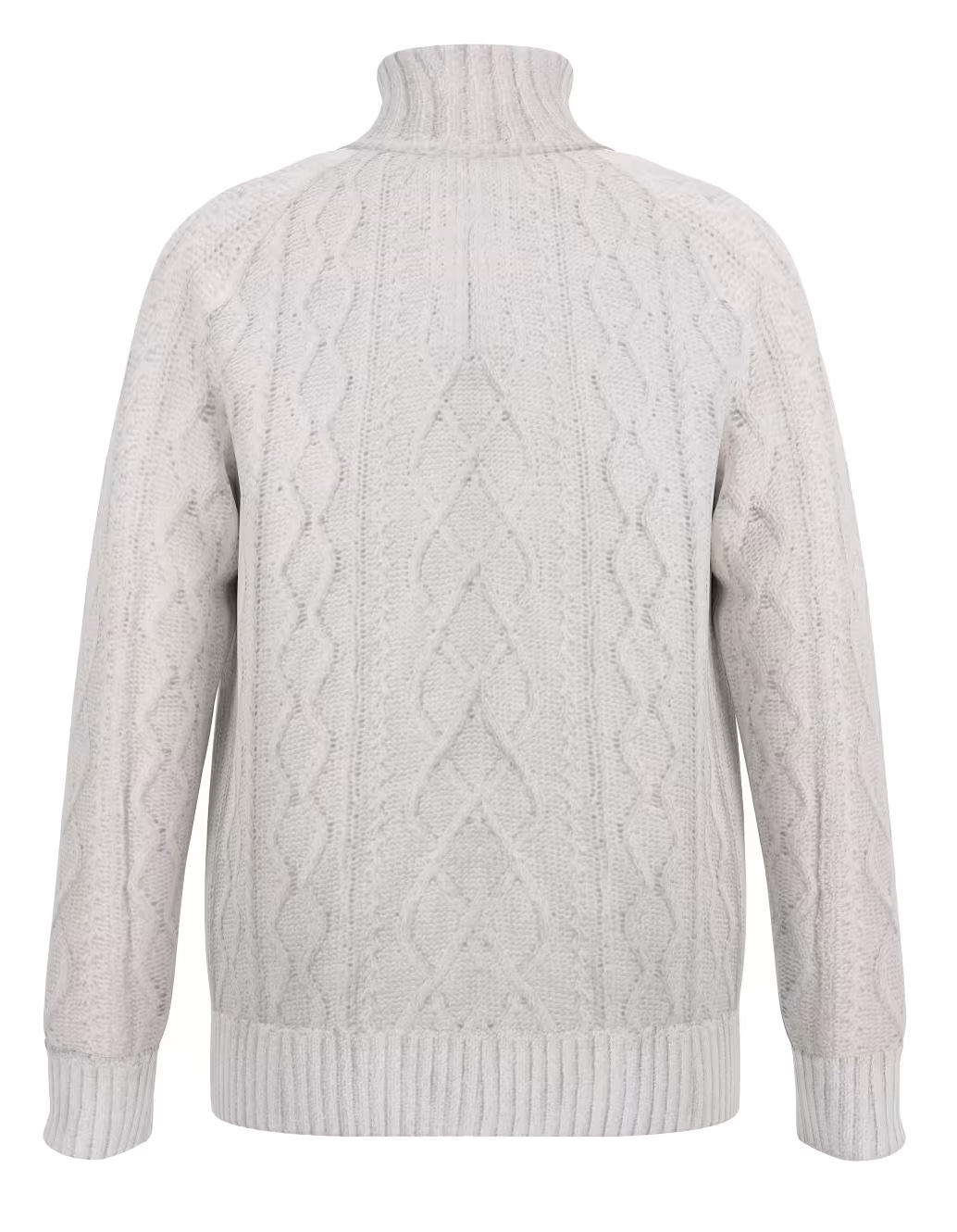 Guess Jungs Chenille Kabelstrick Henley Pullover in Creme Weiß