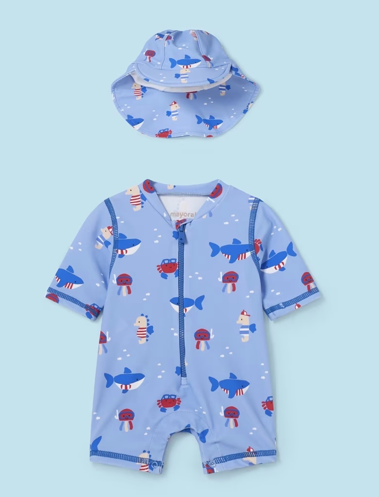 bade-set-2-teilig-upf-40-neugeborene-atlantis-XL-4-1-Kopie Mayoral Baby Bade-Set 2-teilig in Hellblau - Meerestiere UPF 40