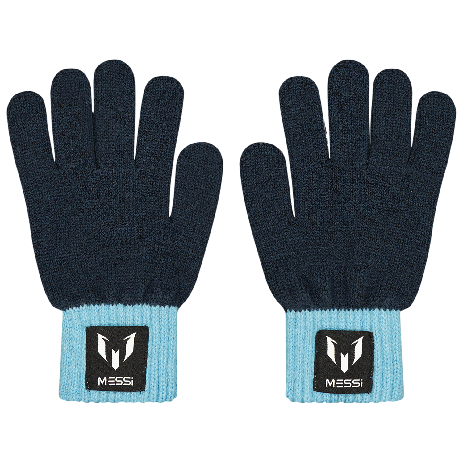 C112KUN79001_Ver_Argentina-blue_FRONT Vingino Messi! Strickhandschuhe - Navy/Hellblau
