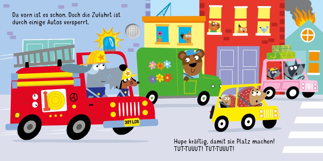 Usborne Ohren auf und los geht’s! Das Feuerwehrauto