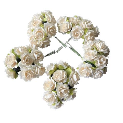 Wowzers Blüten aus Maulbeerpapier - Tea Roses -10 Teerosen in Weiß Wowzers Blüten aus Maulbeerpapier - Tea Roses -10 Teerosen in Weiß