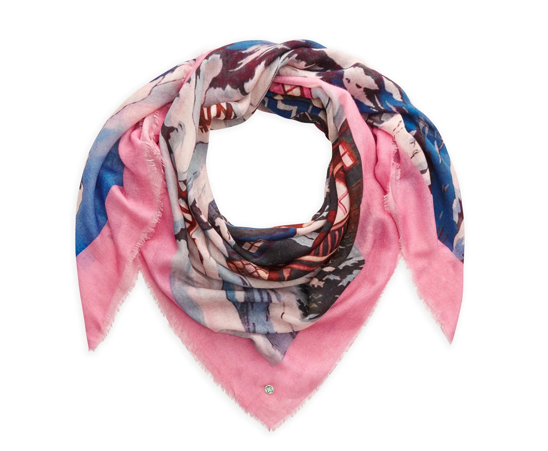 Codello Schal aus Modal-Woll-Mix mit Bergdorf-Motiv Codello Schal aus Modal-Woll-Mix mit Bergdorf-Motiv