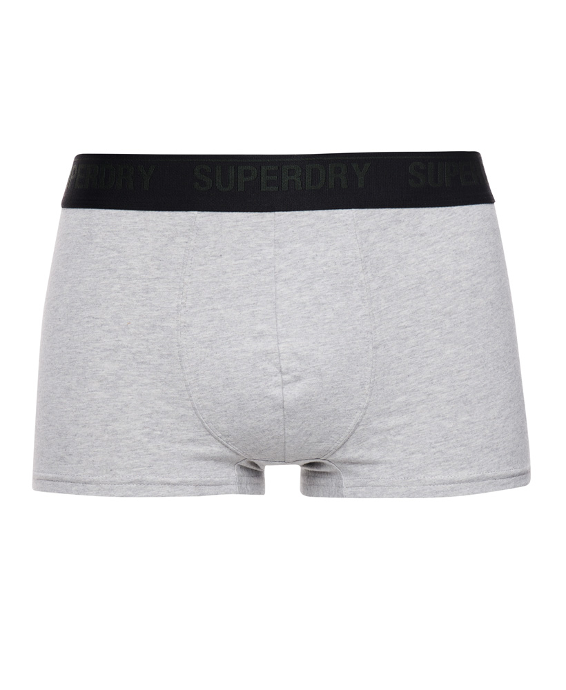 Superdry Trunk Unterhosen 3er Pack - Black/Olive/Grey