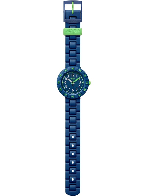 Flik Flak Uhr Kinderuhr - SOLO DARK BLUE in Blau & Grün