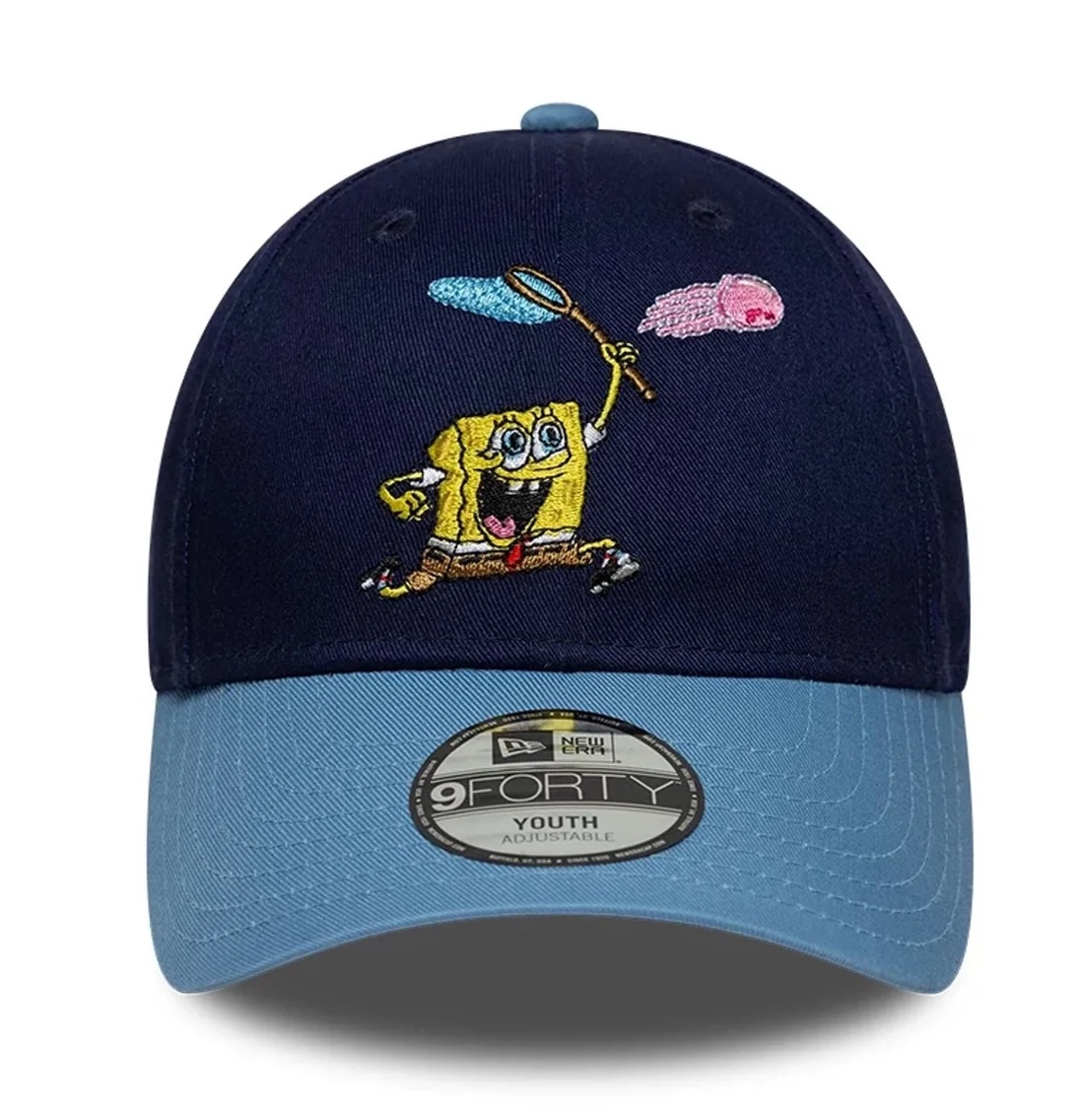 New Era Cap Dunkelblaue Spongebob Schwammkopf Jellyfishing Jugend 9FORTY Verstellbare Cap