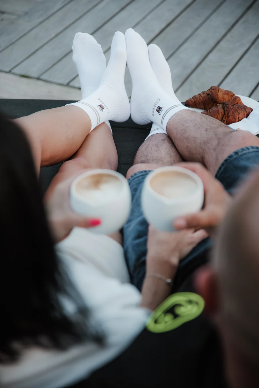 My Day My Dream Socken in Weiß mit Braun - Kaffee My Day My Dream Socken in Weiß mit Braun - Kaffee