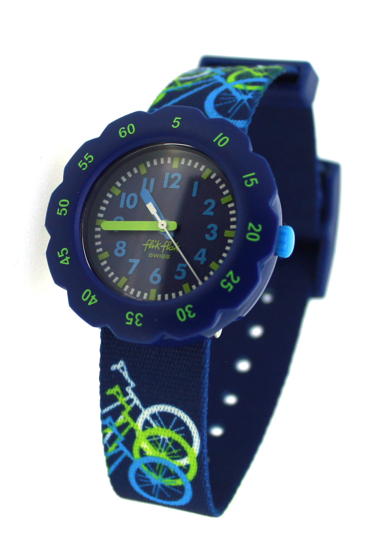 ZFPSP065 Flik Flak Uhr Kinderuhr - RIDE ALONG - Fahrräder
