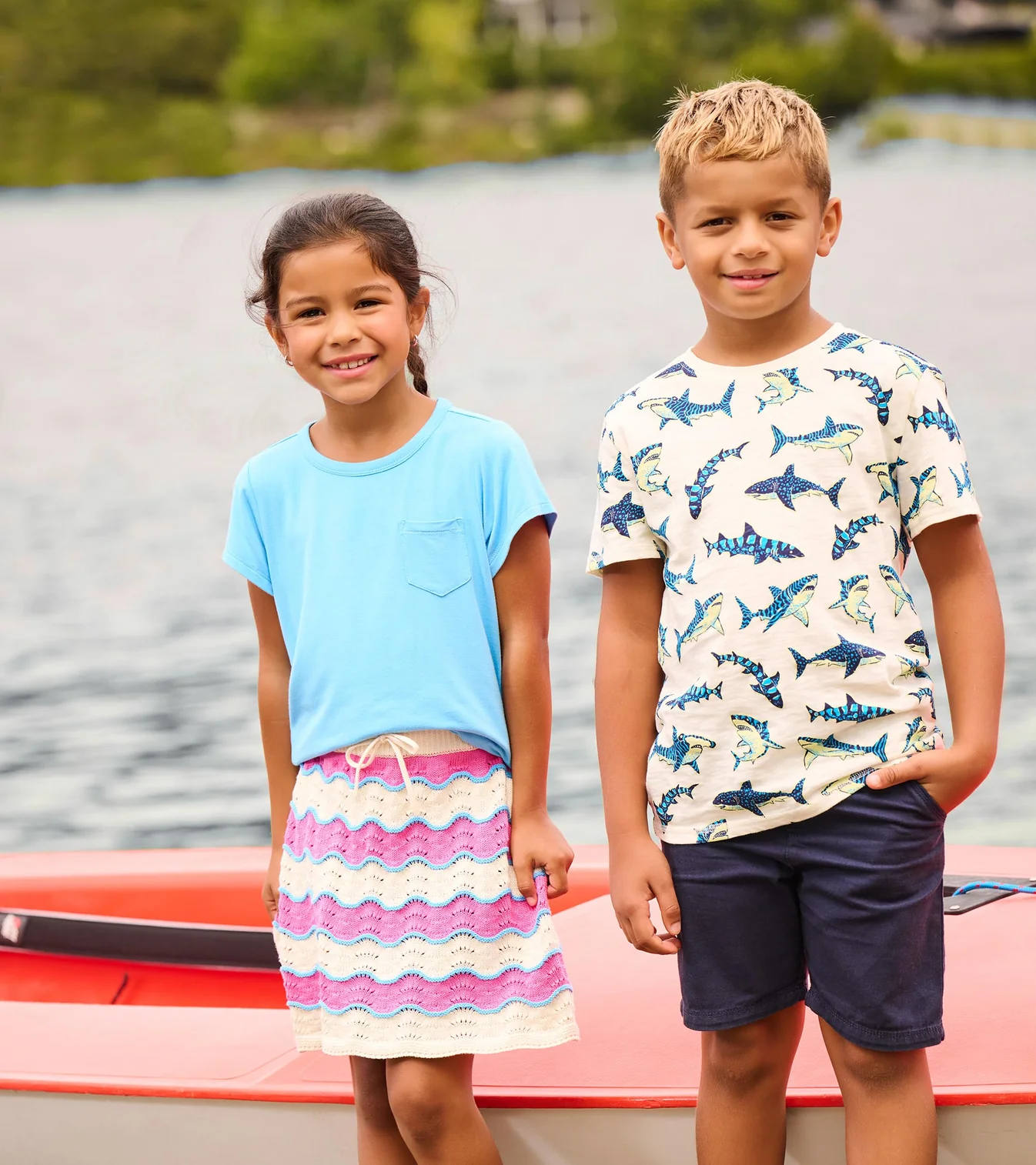 Hatley Kids Häkelrock - Rock Crocheted Strawberry Moon Stripes in Pink & Blau Hatley Kids Häkelrock - Rock Crocheted Strawberry Moon Stripes in Pink & Blau