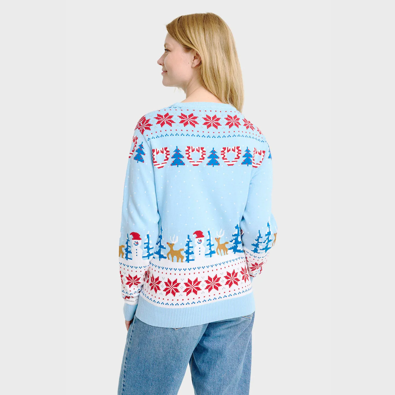 Christmas Sweater Weihnachtswunderland-Weihnachtspullover in Hellblau - Kinder