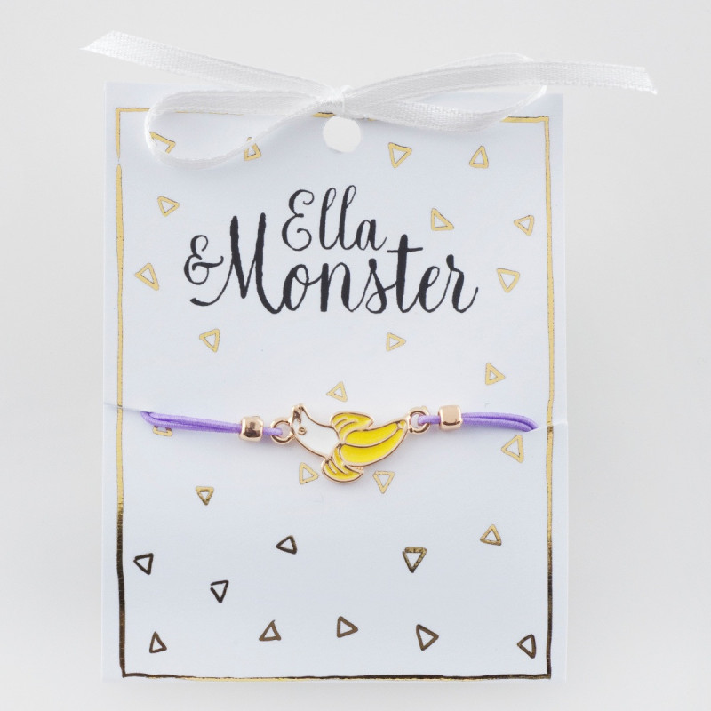 banana-armband-ELLA-Monster Ella & Monster Armband in Lila - gold Banana