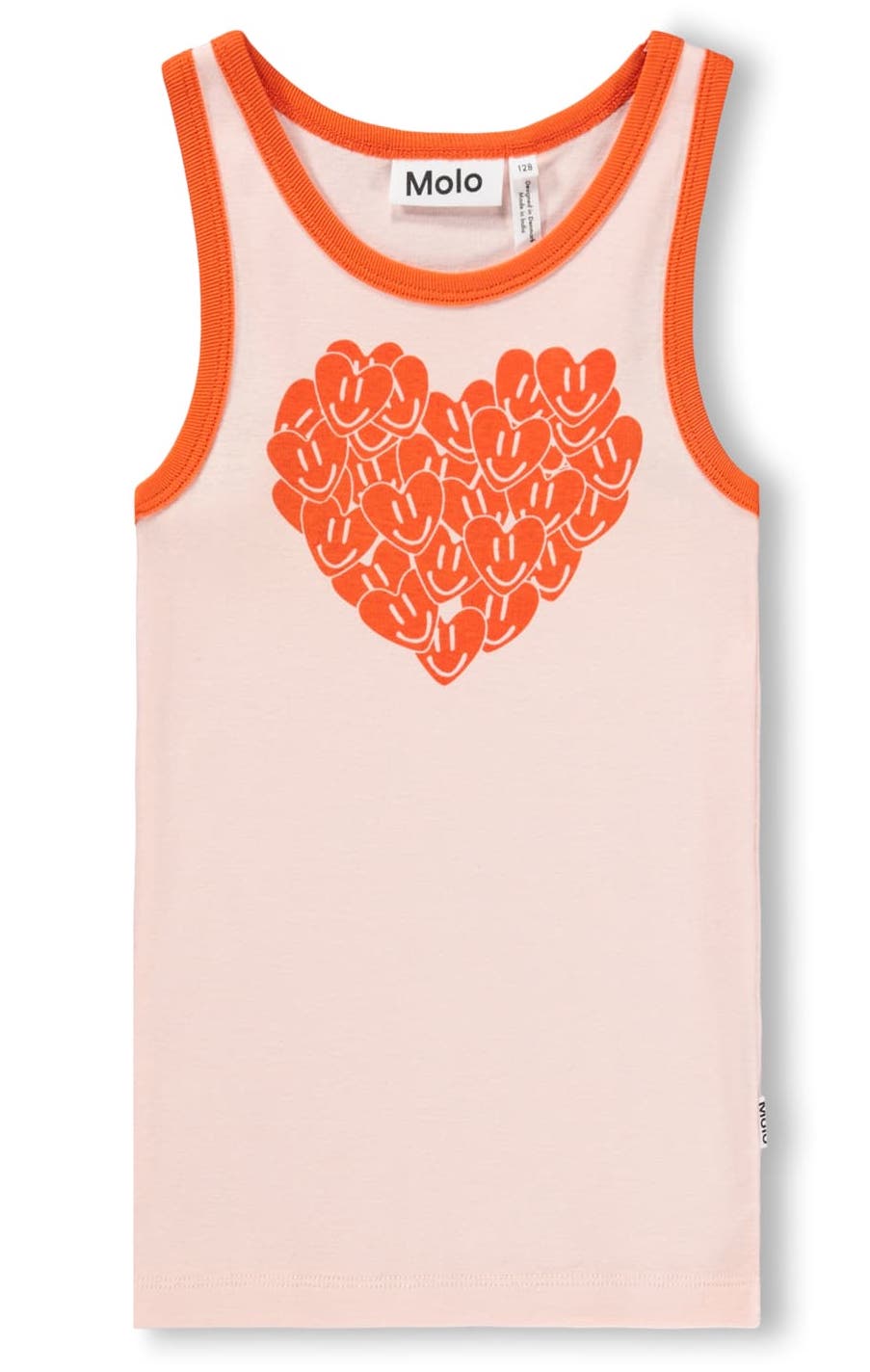 Molo Rosie Tank Top in Orange mit Smiley Herz