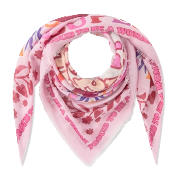 Codello Weltfrauentag Tuch Schall aus Baumwolle in Pink - SUPERWOMAN