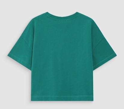 Grace & Mila Oversized cropped T-Shirt VOSS mit Slogan BELLA VITA - Grün Grace & Mila Oversized cropped T-Shirt VOSS mit Slogan BELLA VITA - Grün