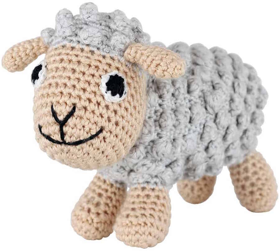 12366 Sindibaba Gehäkeltes Kuscheltier Schaf Dolly in Grau