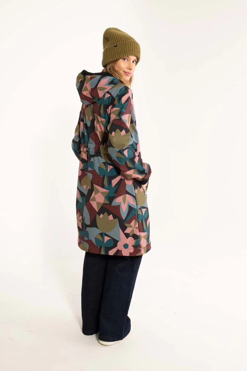 Danefae Jane Softshell Jacke - Geofleur/Rosa,Oliv,Blau - SALE Danefae Jane Softshell Jacke - Geofleur/Rosa,Oliv,Blau - SALE