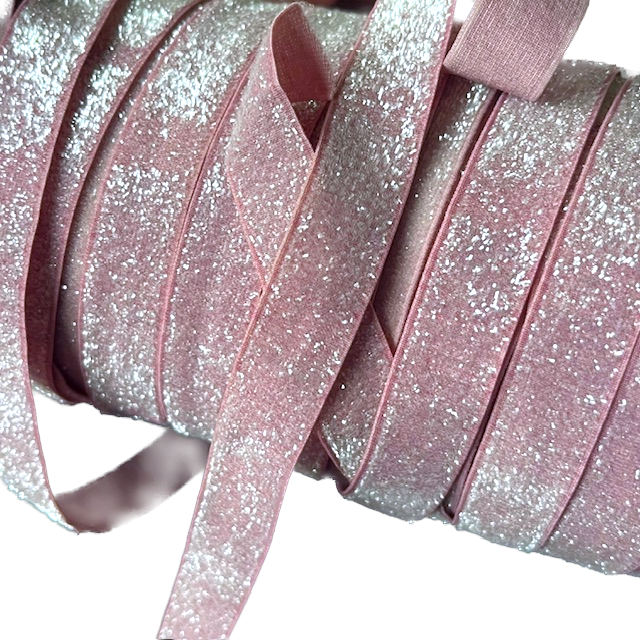 Wowzers Bastelbedarf Glitzer FOE Gummiband Altrosa Frosted Glitzer - 1 Meter Wowzers Bastelbedarf Glitzer FOE Gummiband Altrosa Frosted Glitzer - 1 Meter