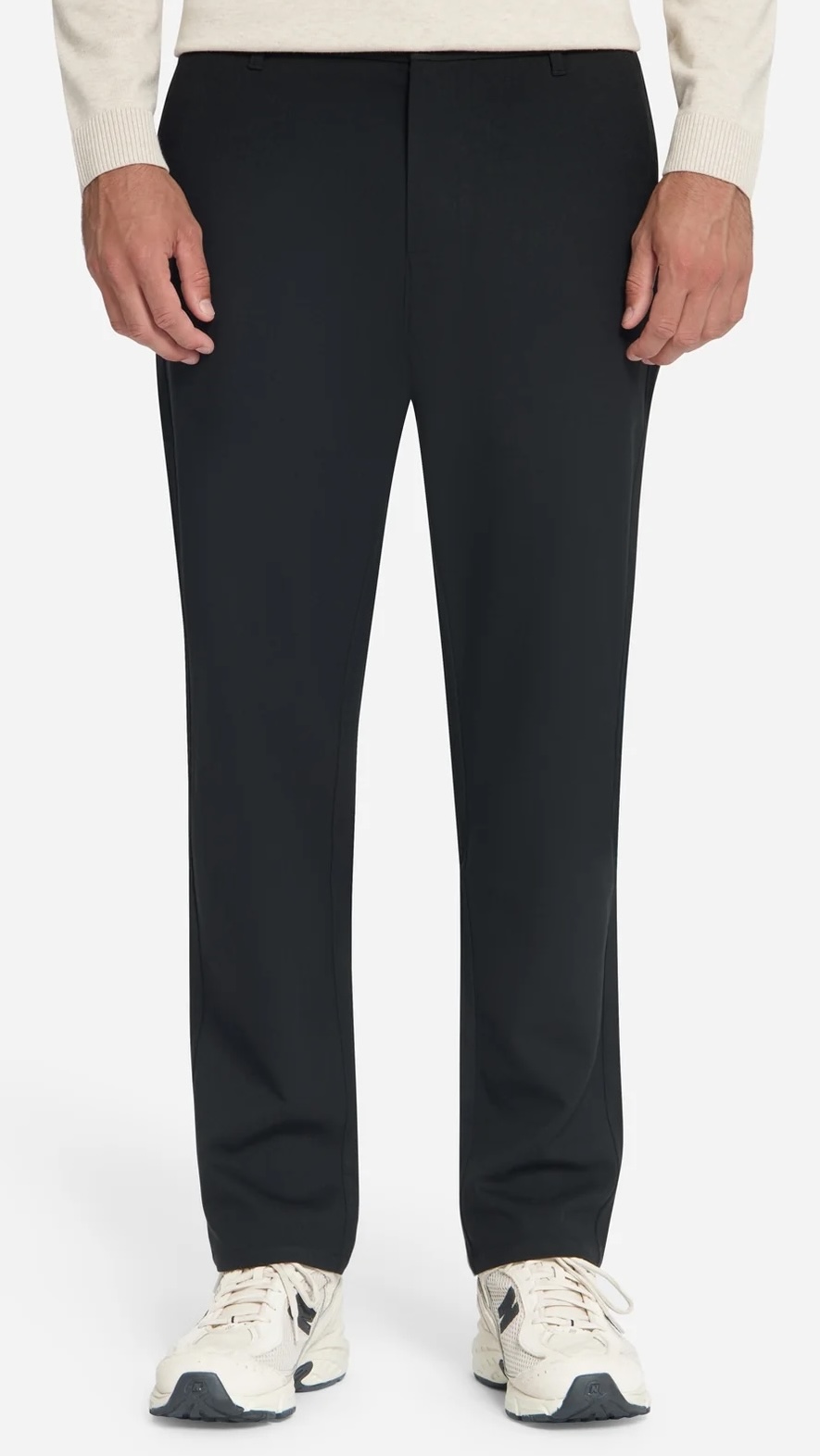 Herren Stretch Twill Chino Hose in Schwarz