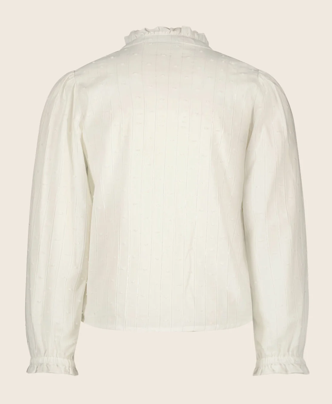 Like Flo Cleo Bluse in Creme Weiß mit Feinen Details