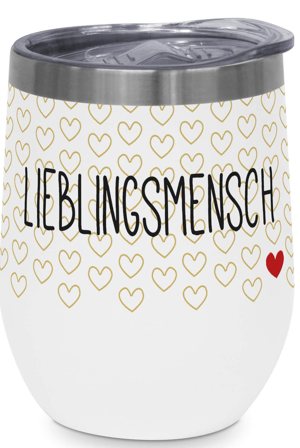 PPD Edelstahl Thermos Becher - Lieblingsmensch mit Verschluss