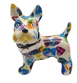 POMME-PIDOU-SPARDOSE-HUND-BOOMER-WEISS Pomme pidou Spardose Hund Boomer Medium in Weiß mit Herzen