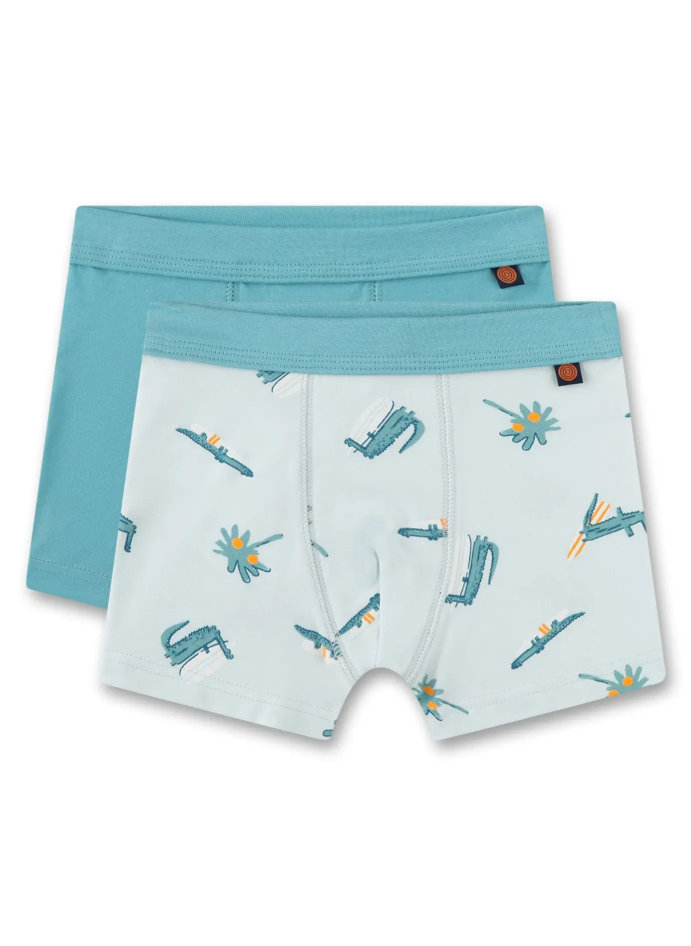 Sanetta Jungs Boxershorts 2er Set - Hellblau & Krokodil
