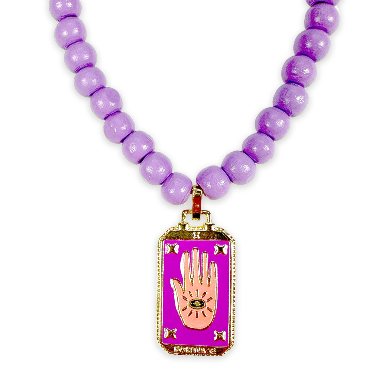Mo Beads Symbol-Kette Flieder mit Lucky Charms Anhängern