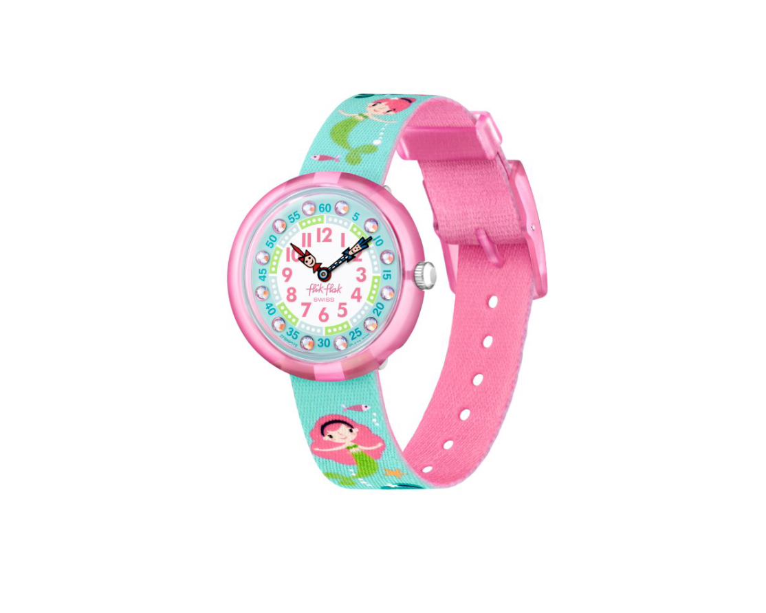 55C8C283-D267-4951-9899-9CD21945259D Flik Flak Uhr Kinderuhr - Mermailicious - Meerjungfrauen rosa/hellblau