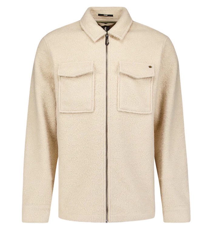 NO EXCESS Teddy Zip Overshirt / Jacke in Creme NO EXCESS Teddy Zip Overshirt / Jacke in Creme